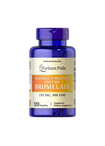 Натуральная добавка Bromelain 250 mg, 120 каплет Puritans Pride (293338985)