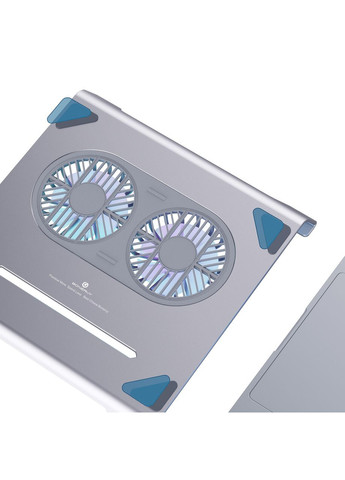 Підставка для ноутбука P71F з 2 вентиляторами Laptop Stand Gray VHG (338627748)