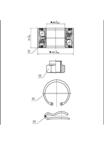 Подшипник колесный STARLINE (368131221)