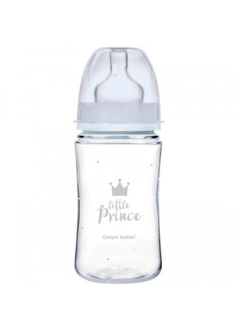 Пляшечка для годування Canpol Babies royal baby з широким отвором 240 мл синя (268140562)