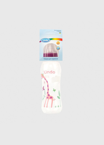 Бутылка круглая LI145 с силиконовой соской Lindo (286420610)