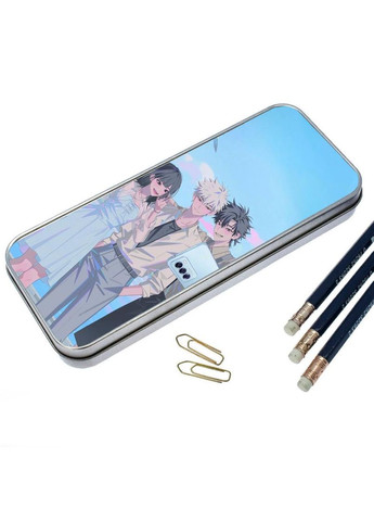 Органайзер для канцелярских принадлежностей металлический, кейс для мелочей Аниме Агенты Времени #011 7*18 см Silver No Brand (309157301)