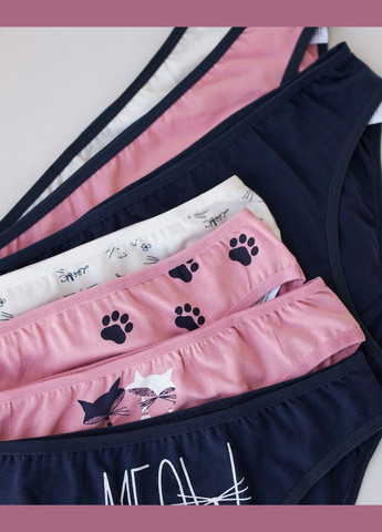 Набор женских трусиков котик неделька - 7 шт No Brand трусики (302517948)