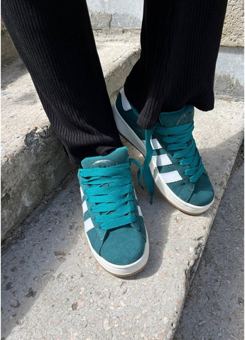 Білі літні кросівки adidas campus dark green white адідас кампус No Brand