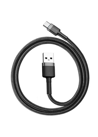 Кабель посилений Cafule USB-A — Type-C 3 A 0.5 м (CATKLF-AG1) чорно-сірий Baseus (328439759)