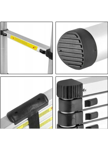 Алюминиевая телескопическая лестница-трансформер высота 3.2 м (2104618849) Stanley (370755456)