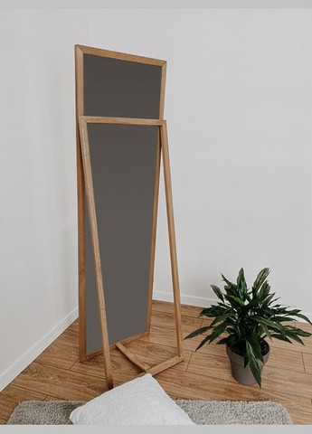 Дзеркало підлогове в дерев'яній рамі в повний зріст Світло-коричневий 170х40 см W.W.STYLE (327053311)