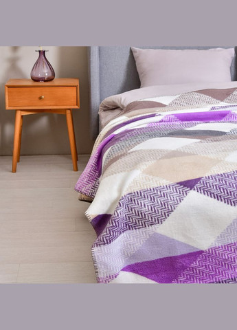 Плед покрывало Kassandra 150x200 см беж сирень хлопок натуральный IDEIA (334726568)