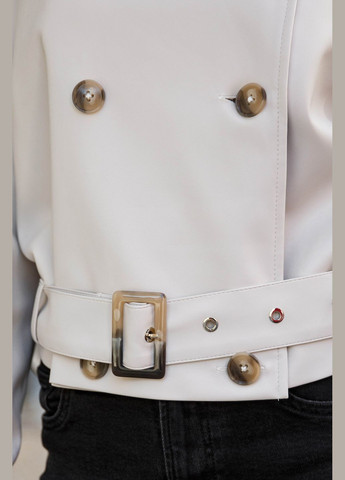 Біла демісезонна демісезонна жіноча куртка косуха Liton