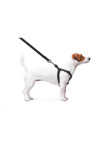 Шлея для собак водостійка Waterproof, c QR паспортом, металічна пряжка-фастекс, Ш 15 мм, Дов 40-55 см чорний WAUDOG (326836138)