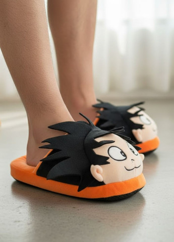 Оранжевые плюшевые домашние тапочки с героем аниме гоку мужчинам My Kigu