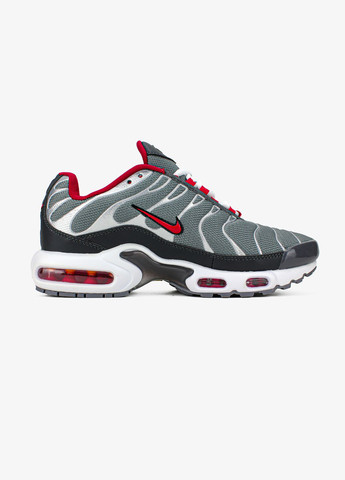 Серые всесезонные кроссовки мужские nike air max tn plus silver red gray | найк аир макс тн плюс серые красные No Brand