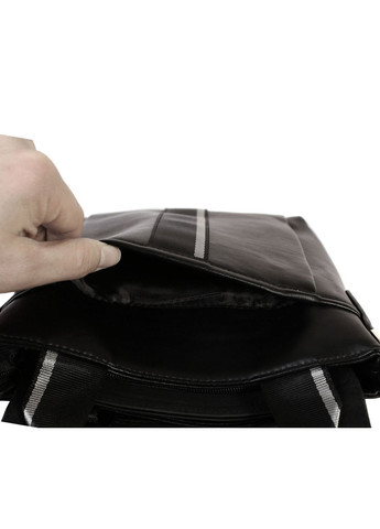 Чоловіча сумка зі штучної шкіри E30911 Чорна No Brand (370848149)