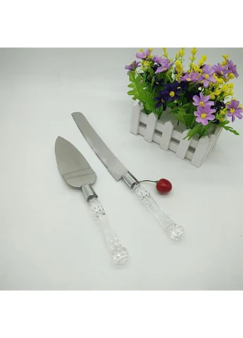 Набір ніж та лопатка для весільного торта з нержавіючої сталі 34.5 см Kitchen Master (330129253)