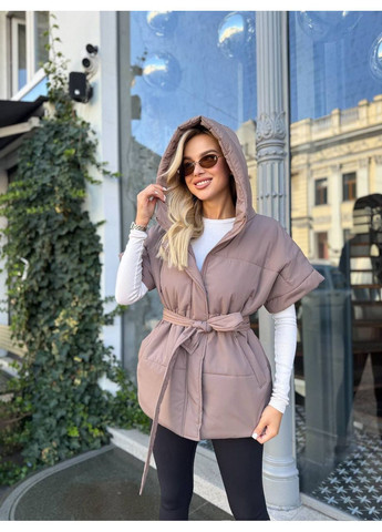 Жилетка с капюшоном демисезонная удлинённая LeVi (357239792)