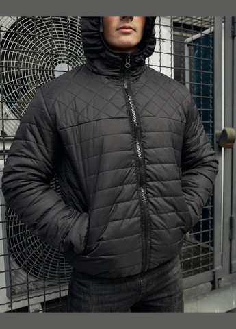 Черная демисезонная куртка мужская демисезонная спортивная No Brand