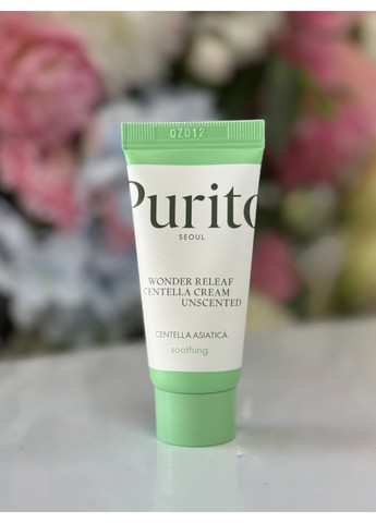 PURITO крем для чутливої шкіри з центеллою без ефірних олій wonder releaf centella cream unscented, 15 мл — Крем, Південна Корея (360527612)