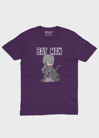 Фиолетовая демисезонная футболка для мальчика с принтом супергероя - бэтмен (ts001-1-dby-006-003-014-b) Modno