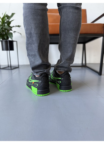 Серые демисезонные кроссовки мужские nike air rubber dunk green strike x off-white найк аир No Brand