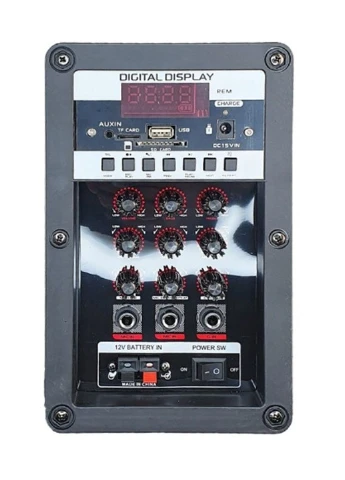 Колонка LT-912 bluetooth + 2 мікофони (365х305х570) USB/MO3/FM/TWS black BIG (332635027)