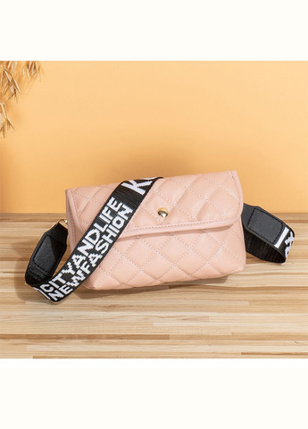 Розовая сумка через плечо с тканевым ремешком КиП (292405577)