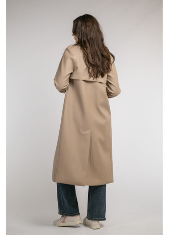 Тренч из эко-кожи С-93 CHICLY на пуговицах демисезон (362664104)