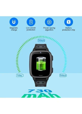 Умные часы-телефон для детей D-57 Max с GPS, 4G видеосвязью, SIM-картой и функцией прослушивания Lemfo (396524582)