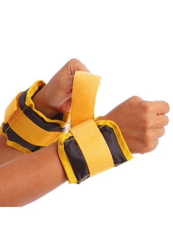 Обтяжувачі-манжети для рук та ног UR Pro (2 x 0,25кг) (верх-поліестер, наповнювач-пісок, жовтий) (ZA-2072-0_5) Zelart (361439222)