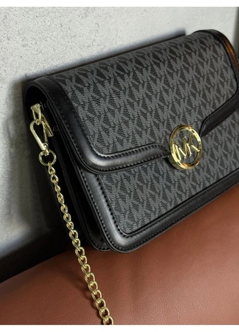 Сумка жіноча Michael Kors крос-боді чорний Jessie Small Signature Crossbody Bag Майкл MDR No Brand (369935198)