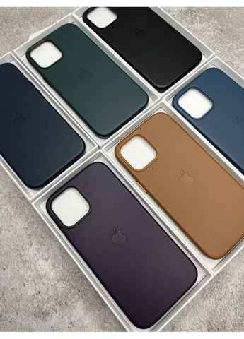 Чохол Leather Case MagSafe + Animation Full Size iPhone 12 Pro Max / Шкіряний чохол для Айфон / Анімація No Brand (387171741)