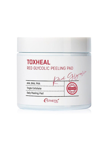 Пилинг-диски для лица с гликолевой кислотой Toxheal Red Glycolic Peeling Pad - 100 шт Esthetic House (285813472)