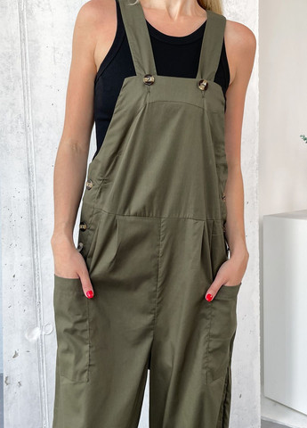 Женский летний комбинезон с широкими штанами QUARTETTO комбинезон-брюки однотонный кэжуал хлопок