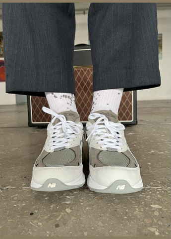 Кроссовки женские и мужские New Balance 990 grey brown | Нью Беланс 990 серые коричневые No Brand серые демисезоны (316663543)