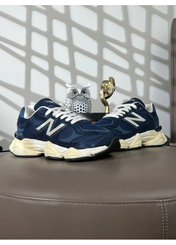 Синие кроссовки navy beige No Brand 9060