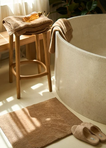Полотенце махровое "Шепот" 30x50 см MBM HOME однотонный коричневый