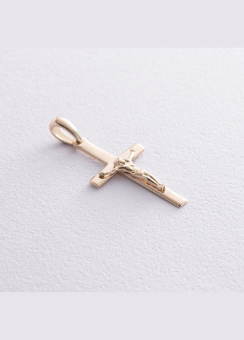 Хрестик Розп'яття у жовтому золоті п03879 Oniks (264023825)