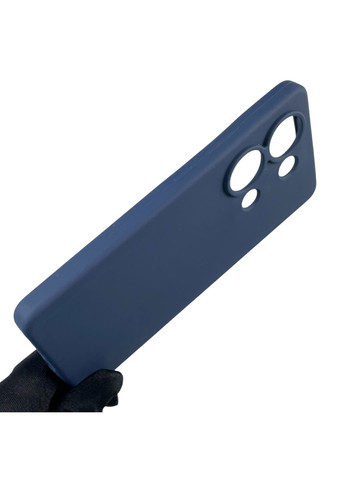 Чохол для Redmi Note 13 Pro 4G силіконовий з мікрофіброю нековзний на сяомі редмі нот 13 про 4г темно-синій Xiaomi (366390702)