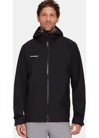 Черная демисезонная куртка ammut alto light hs hooded jacket en black Mammut