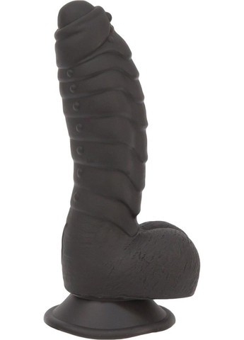 Фалоімітатор Ben 7" Dildo With Balls Black, вибропуля в подарок ADDICTION (383067649)