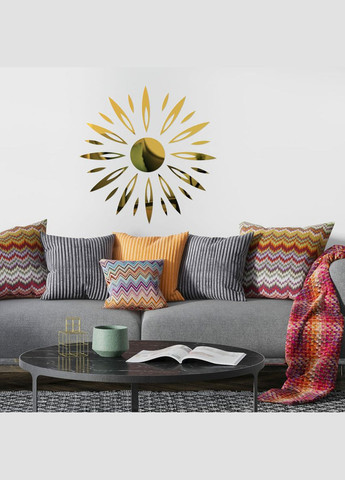 Дзеркальний декор акриловий самоклеючий золото, 25шт (D) SW-00002522 Sticker Wall (370944100)