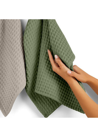 Вафельні рушники Bonnie Greek Waffle Оливково-пісочний 2 шт Cosas комбінований