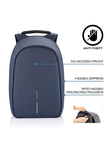 Городской рюкзак Анти-злодей Bobby Hero Small Navy Blue (P705.705) XD Design (322200438)