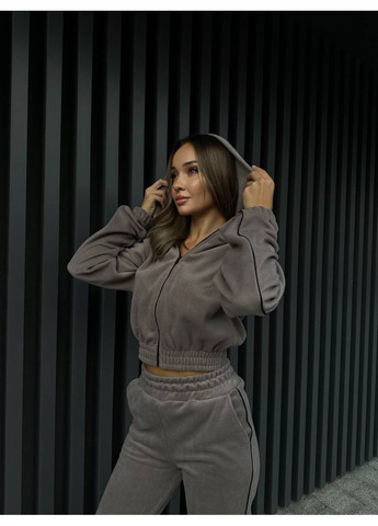 Велюровий костюм із фіксаторами та шнурками на капюшоні й штанах | Заміри в описі DK/DL Мода без кордонів (361929459)