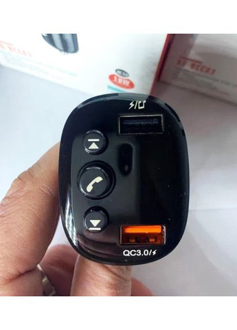 Автомобільний FM трансмітер модулятор BCC03 2 USB зарядний пристрій Чорний XO (306447803)