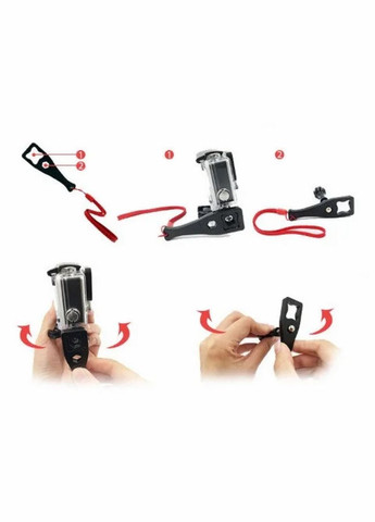 Набор Креплений для экшн камеры 21в1: Крепление на Голову, Грудь, Кисть, Шлем, Руль, Ручка-поплавок, Монопод, Присоска (5001457) Clefers (340820145)