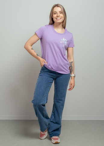 Футболка жіноча фіолетова з принтом 103242 Power - (292755229)