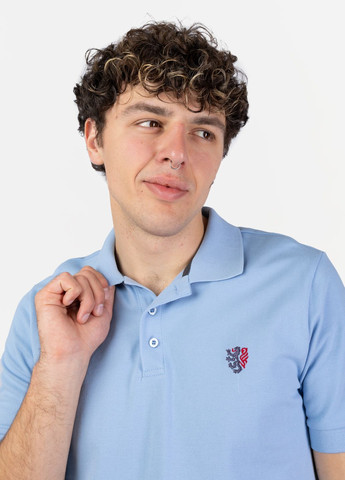 Блакитна поло чоловіче блакитне 103640 Fashion