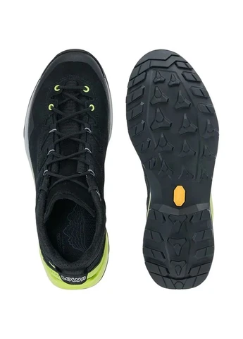 Цветные всесезонные кроссовки explorer gtx черно-салатовый Lowa