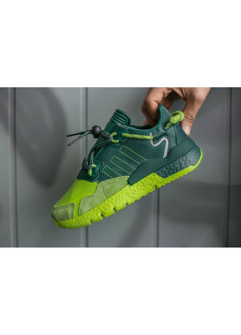 КРОССОВКИ ЖЕНСКИЕ ADIDAS NITE JOGGER GREEN АДИДАС НАЙТ ДЖОГЕР ЗЕЛЕНЫЕ No Brand зелёные демисезоны (392012968)