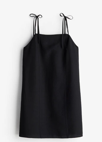 Черное кэжуал платье H&M однотонное